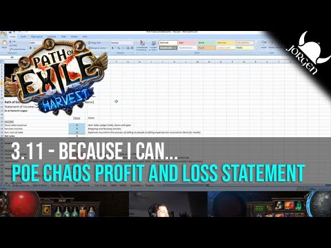 PoE 3.11 - Working POE Chaos Profit and Loss Statement (I don't know why I made this)