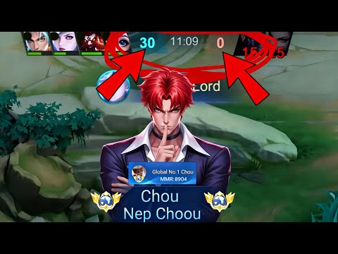 TOP GLOBAL CHOU! THIS IS HOW I DO ROTATION TO DOMINATE OPPONENT HYPER|💀(MOST TRY)MLBB