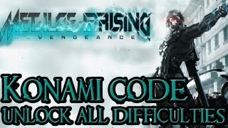 Metal Gear Rising Konami Code - Unlock All Difficulties