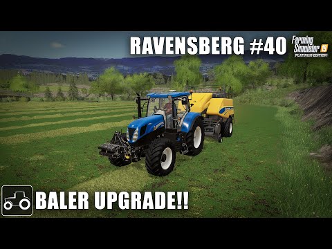 Making Silage Bales With The New Baler & Wrapper - Ravensberg #40 Farming Simulator 19 Timelapse