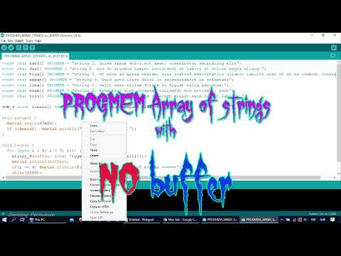 Arduino PROGMEM Array of Strings With Buffer Vs Without Buffer: Testing ...
