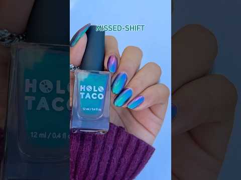 This nail polish shifts colours 🤯 Holo Taco ft  @advaitisnails