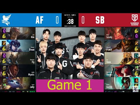 SB VS AF Game 1  Week 6 S10 2020LCK spring split SANDBOX Gaming vs Afreeca Freecs