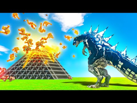 GODZILLA Fights a VOLCANO Unit!? - Animal Battle Revolt Simulator