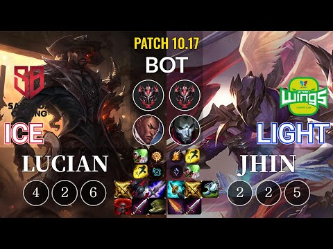 SB Ice Lucian vs JAG Light Jhin Bot - KR Patch 10.17