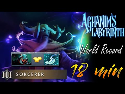 Dota 2-Aghanim Labyrinth Trial-World Record 18 Min-T3 Sorcerer