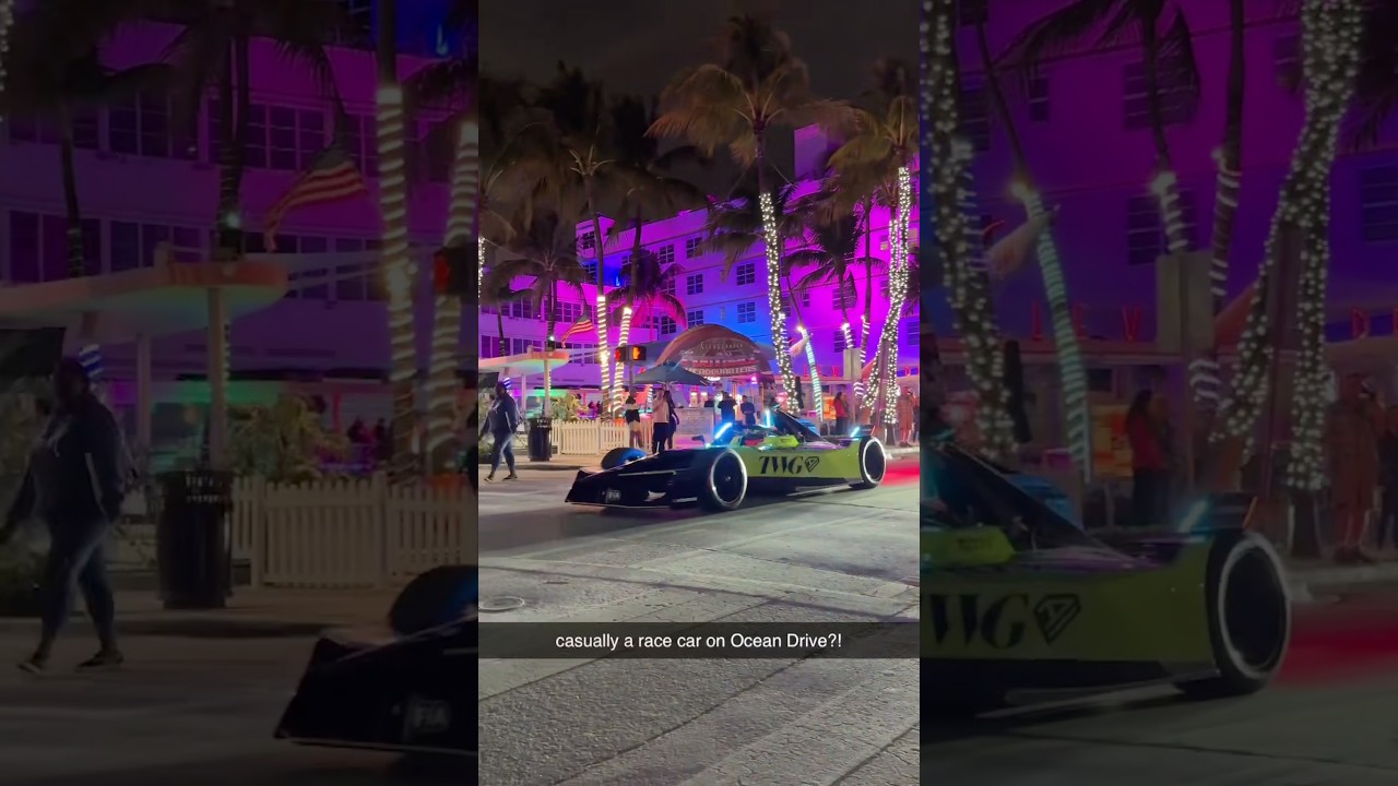 Click to watch the video “Is that a race car on Ocean Drive?! 😮”