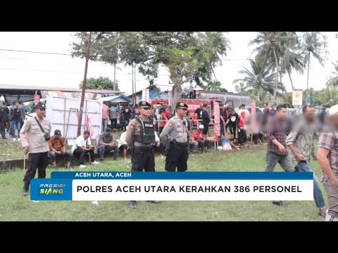 POLRES ACEH UTARA GELAR PENGAMANAN KAMPANYE CAGUB ACEH