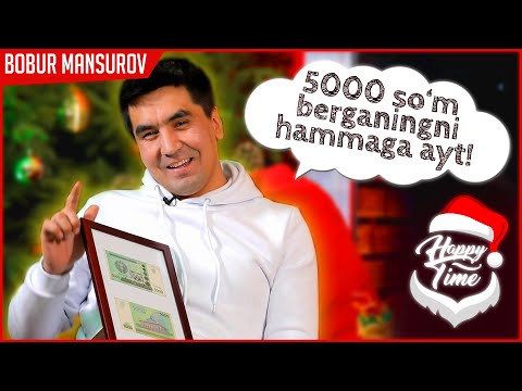 Vanihoyat Bobur Mansurovga 5000 so'm berishdi! 🎅🏻 #HappyTime 2022-yildagi 1-soni