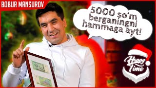 Vanihoyat Bobur Mansurovga 5000 so'm berishdi! 🎅🏻 #HappyTime 2022-yildagi 1-soni