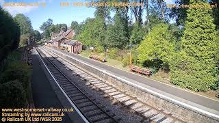 WSR - Crowcombe Stn - Cam 1, West Somerset Railway, Somerset UK | Railcam LIVE live webcam