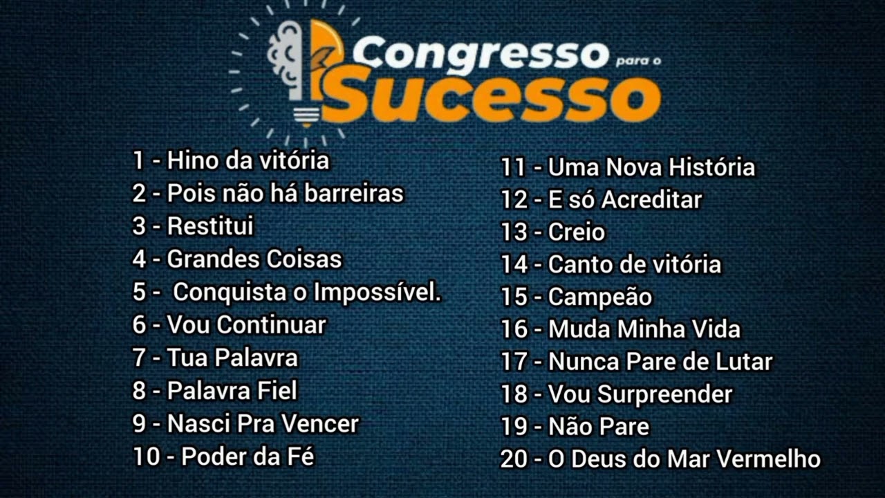 MÚSICAS PARA O CONGRESSO 2023 (ANTES DA REUNIÃO) Iranildo Santos (seleção)
