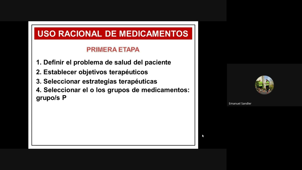CURSO FARMACOLOGÍA DEFENSA - 1era Clase: Uso Racional de Medicamentos - Prof Emanuel Sandler