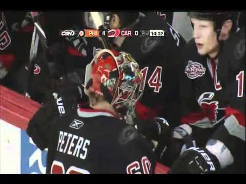 Jeff Carter scores a hat trick vs the Hurricanes - 11-11-10