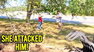 Angry Woman confronts me while helping Single Mom