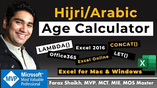 How to Calculate Hijri Age In Excel (mac & windows)