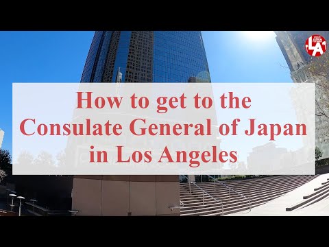 Instruções a pé para o Consulado Geral do Japão em Los Angeles