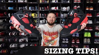 WATCH BEFORE YOU BUY SIZING TIPS FOR THE AIR JORDAN 4 “RED THUNDER”