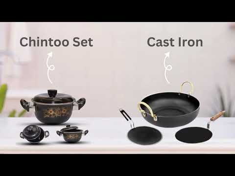 Kashvi black round iron frying pan, capacity: 1.5, product t...