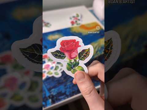 Turning my art into stickers you’ll love! 🌿 #BotanicalStickers #NatureInspiredArt #vinylstickers