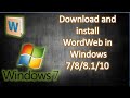 How To Install WordWeb In Windows XP 7 8 8 1 10 Best English Dictionary