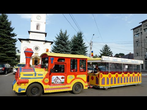 Plimbare cu trenulețul în TÂRGU NEAMȚ (Moldova, România)