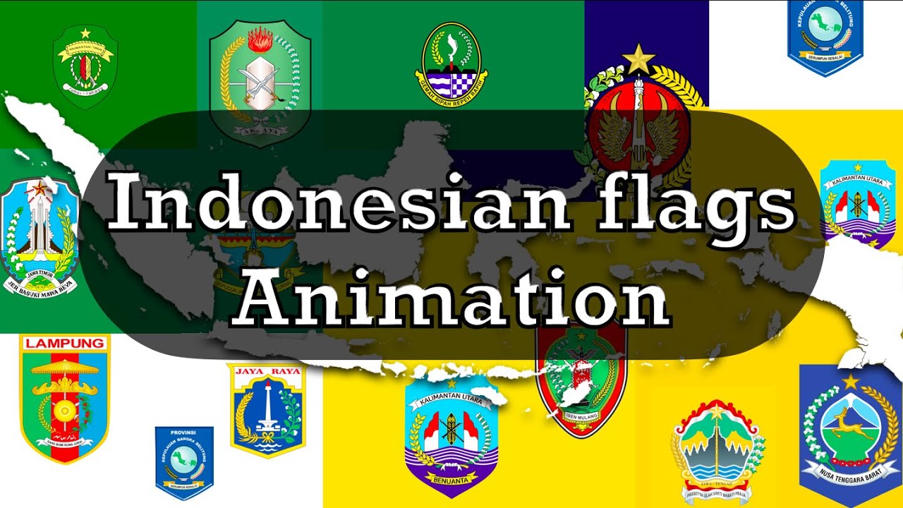 Indonesian flags animation