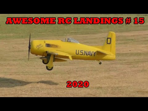 AWESOME RC LANDINGS - WW2 FIGHTERS LANDING COMPILATION # 15 - 2020