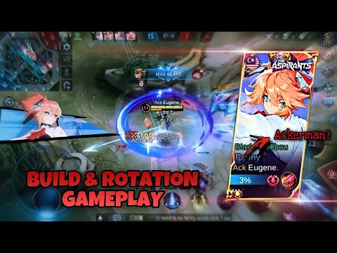 BEST BUILD AND ROTATION FANNY HYPER IN THIS 2022 BY EUGENE !?!? FANNY AGGRESSIVE GAMEPLAY - MLBB