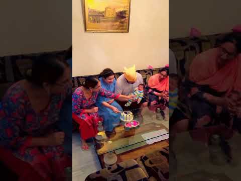 Cake cut time #newbornbaby #photography#welcome ##dadi#nani 🐣