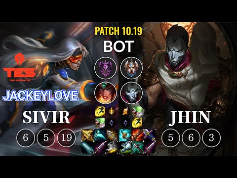 TES JackeyLove Sivir vs Jhin Bot - KR Patch 10.19