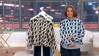 Carla Rockmore Collection 100% Cotton Canvas Swing Jacket on QVC