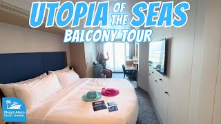 Royal Caribbean's Utopia of the Seas Balcony Cabin 11140 tour   4K