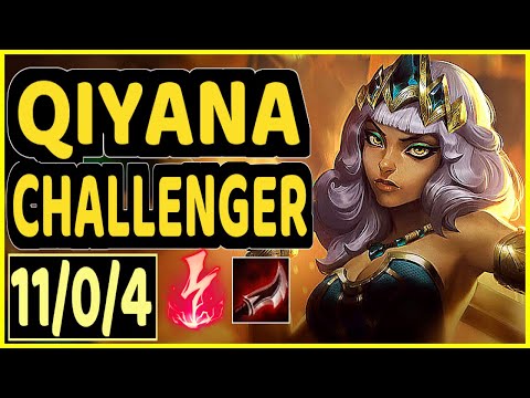 SKT T1 FAKER (QIYANA) vs  TWISTED FATE - 11/0/4 KDA MID CHALLENGER GAMEPLAY - KR