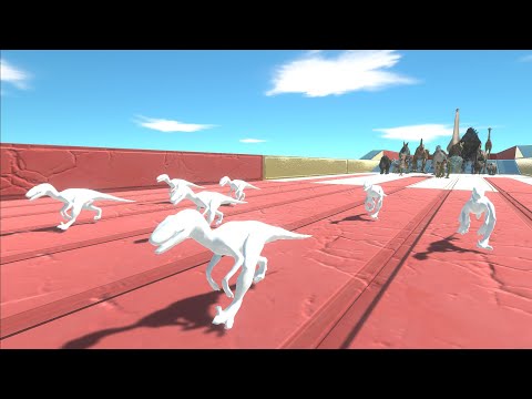 Race to eat Albino Raptors - Animal Revolt Battle Simulator