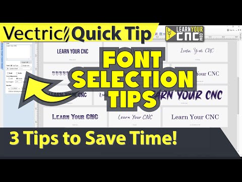 Font Selection Like You Never Have Before - Vectric VCarve, Aspire, & Cut2D Quick Tip