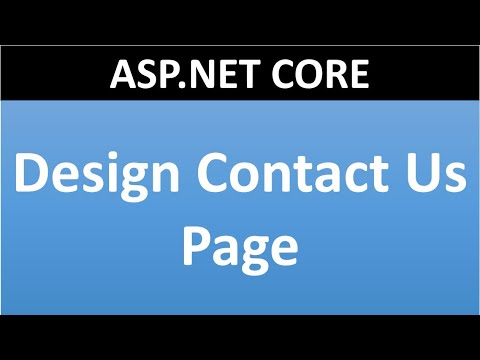 Design Contact Us Page in ASP.NET CORE