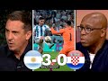 Pundits Gary Neville & Ian Wright Argue Over Messi Penalty | Argentina 3 - 0 Croatia