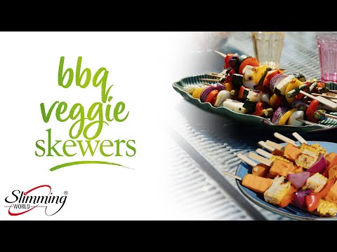 Slimming World bbq - veggie kebab skewers - full recipe in the description below