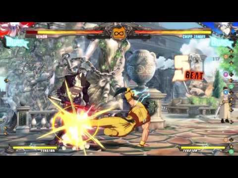 Chipp vs Venom Ryuuyanagi j.S oki