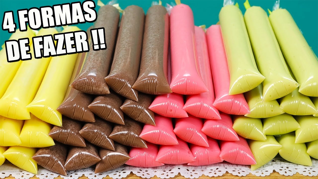 FIZ 55 Geladinhos Com APENAS 1 Base!! Com 4 Formas De Saborizar DIFERENTES é CREMOSIDADE PURA!