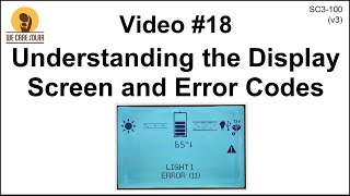 18 v3 Solar Suitcase – Understanding the Display Screen and Error Codes
