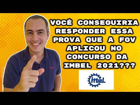 [BANCA FGV] PROVA  DE RACIOCÍNIO LÓGICO E MATEMÁTICO COMENTADA - IMBEL 2021 - NÍVEL MÉDIO