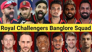 IPL 2022 Royal Challengers Banglore Squad After Auction 🔥 Top 22 Player 😳 #shorts #viratkohli