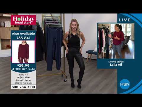 Laila Ali HighRise Faux Leather Legging