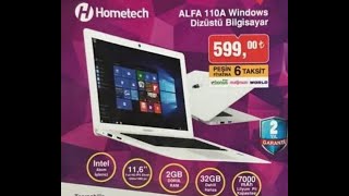 BİM bedava laptop Hometech Alfa 110 a incelenmesi