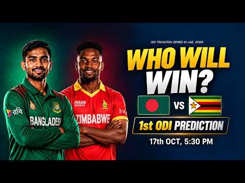 BAN vs ZIM 1st ODI Prediction 🔥 WHO WILL WIN? Bangladesh vs Zimbabwe, ODI Tri-Series 2026