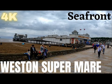 A walk through WESTON SUPER MARE -  Full  Promenade and Grand Pier Tour