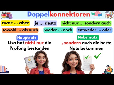 Doppelkonnektoren einfach erklärt mit 100 Beispielen 📖  Deutsch lernen A1–B2