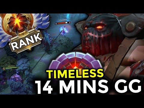 WTF 14MINS GG!! When They Meet Master Timeless Pudge In Rank Immortal | Genius Pudge